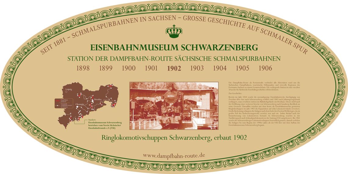 Stationsschild -  Eisenbahnmuseum Schwarzenberg