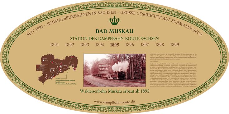Stationsschild - Bahnhof Bad Muskau