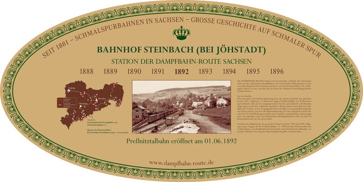 Stationsschild - Bahnhof Steinbach