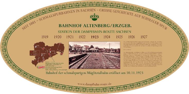 Stationsschild - Altenberg Station