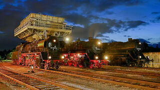 Nachts am Schauplatz Eisenbahn in Chemnitz 
&copy; Rainer Steger