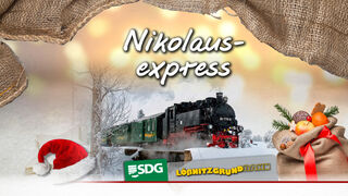 Nikolausexpress der Lößnitzgrundbahn 
© SDG Sächsische Dampfeisenbahngesellschaft mbH - Lößnitzgrundbahn