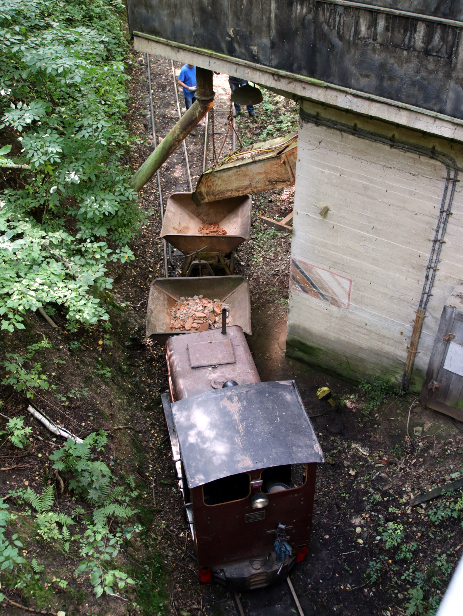 historische Verladeanlage 
© Feldbahnschauanlage Glossen e.V.