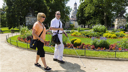 Blinde Gäste im Brühlschen Garten in Dresden 
© (TMGS/Dittrich)