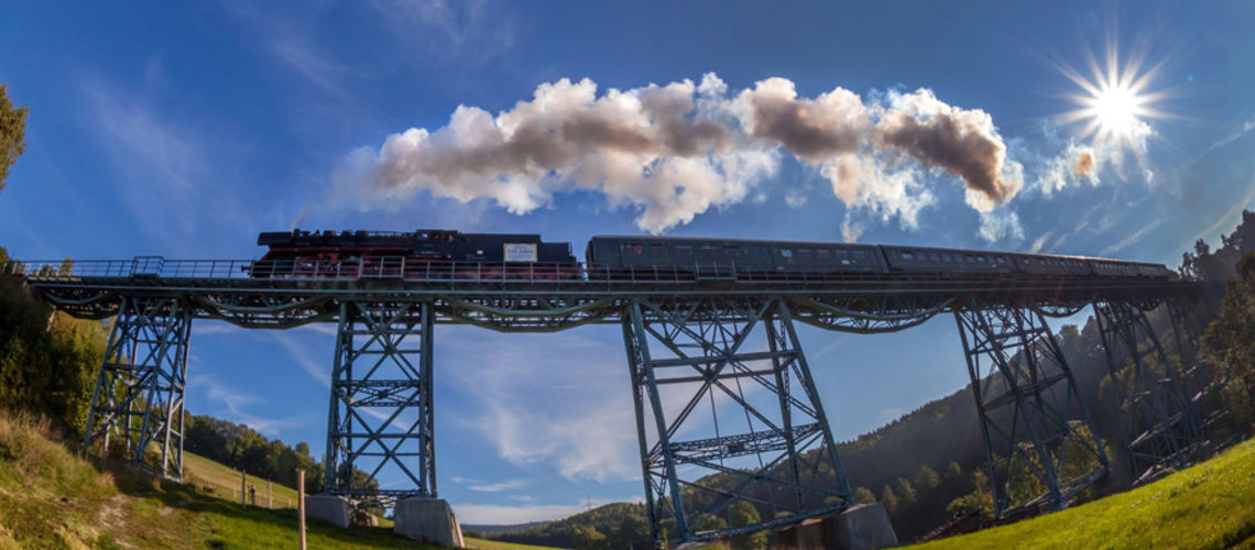 Markersbacher Viadukt an der Erzgebirgischen Aussichtsbahn 
&copy; TVE Uwe Meinhold
