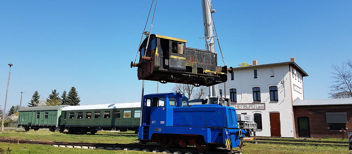 Diesellokomotiven des Vereines. 
© Kleinbahnverein Rothenburg / O.L. e.V.