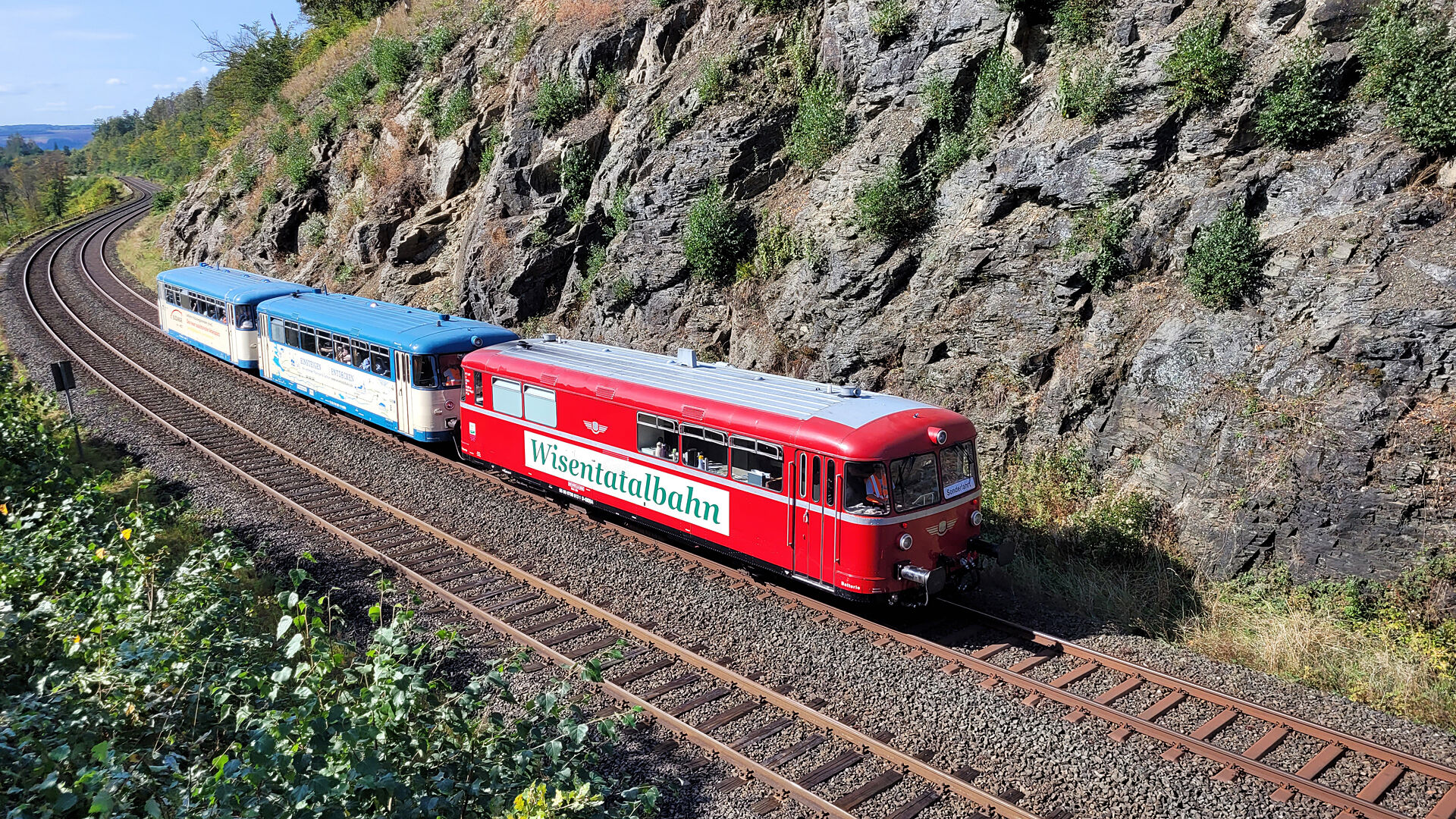 Triebwagenzug der Wisentatalbahn. 
© Förderverein Wisentatalbahn e.V. - Lutz Reichel