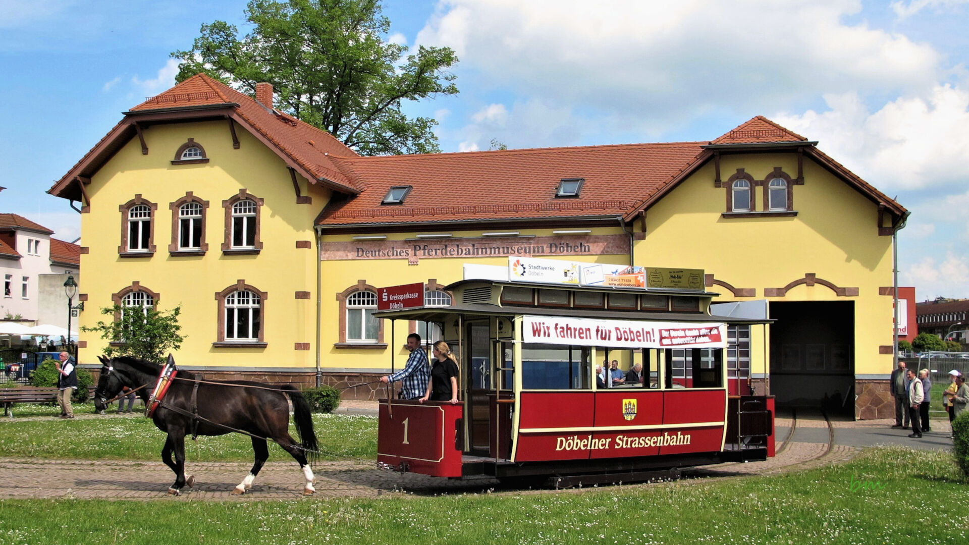 Pferdebahn mit Pferdebahnmuseum Döbeln 
© Stadt Döbeln