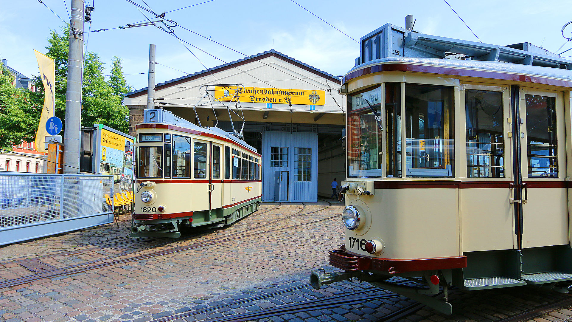 Dresden straßenbahn in Straßenbahnmuseum Dresden