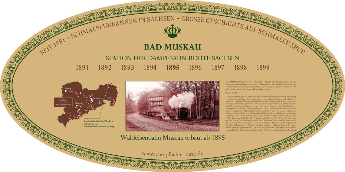 Stationsschild - Dworzec Bad Muskau