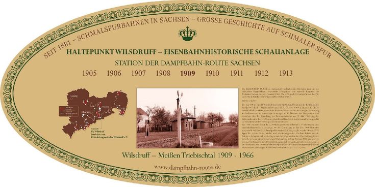 Stationsschild - Nádraží Wilsdruff