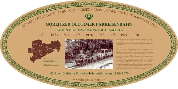 Stationsschild - Görlitz Vintage Park Railway