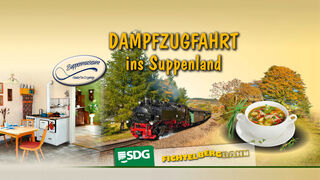Dampfzug Fichtelbergbahn 
© SDG Sächsische Dampfeisenbahngesellschaft mbH Fichtelbergbahn - Sven Oettel