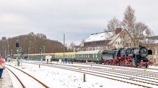 Dampflok des Eisenbahnmuseum Leipzig. 
&copy; Helmut Sangmeister - Verein Eisenbahnmuseum
Bayerischer Bahnhof zu Leipzig e.V.