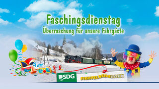 Fichtelbergbahn - Faschingsdienstag. 
© SDG Sächsische Dampf- eisenbahngesellschaft mbH - Fichtelbergbahn