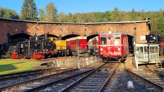 Historischer Triebwagen auf Drehscheibe in Schwarzenberg 
&copy; Ren&eacute; Kr&auml;mer