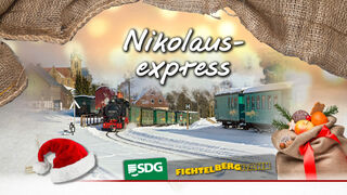 Fichtelbergbahn - Nikolausexpress. 
&copy; SDG S&auml;chsische Dampf- eisenbahngesellschaft mbH - Fichtelbergbahn