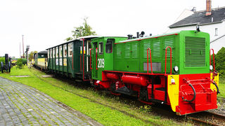Dieselzug in Meuselwitz. 
© Verein Kohlebahnen Meuselwitz e .V.