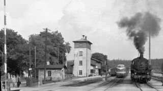 Zug in Jägersgrün am 9. September 1968 
© Günter Meyer, Slg. Dr. Manfred Meyer