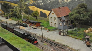 Bahnhof Dorfchemnitz im Modell 
© Klaus & Ilona Rüger