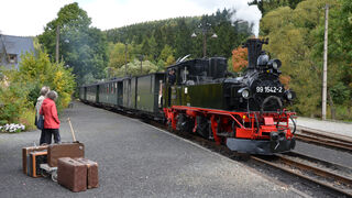 Dampfzug in Schmalzgrube 
&copy; IG Pre&szlig;nitztalbahn e.V.