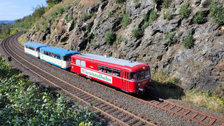 Dieseltriebwagen des F&ouml;rdervereins Wisentatalbahn 
&copy; Uwe K&ouml;hler