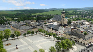 Marienberg mit Marktplatz und Kirche 
&copy; Stadtverwaltung Marienberg