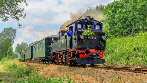 Dampfzug auf der D&ouml;llnitzbahn. 
&copy; D&ouml;llnitzbahn GmbH