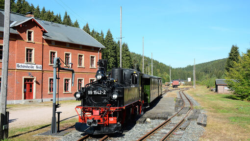 Eine Dampflok zu Gast in Schönheide Süd 
© Holger Drosdeck