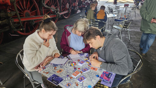 Brettspiel-Zeit im Eisenbahnmuseum Chemnitz 
&copy; Schauplatz Eisenbahn